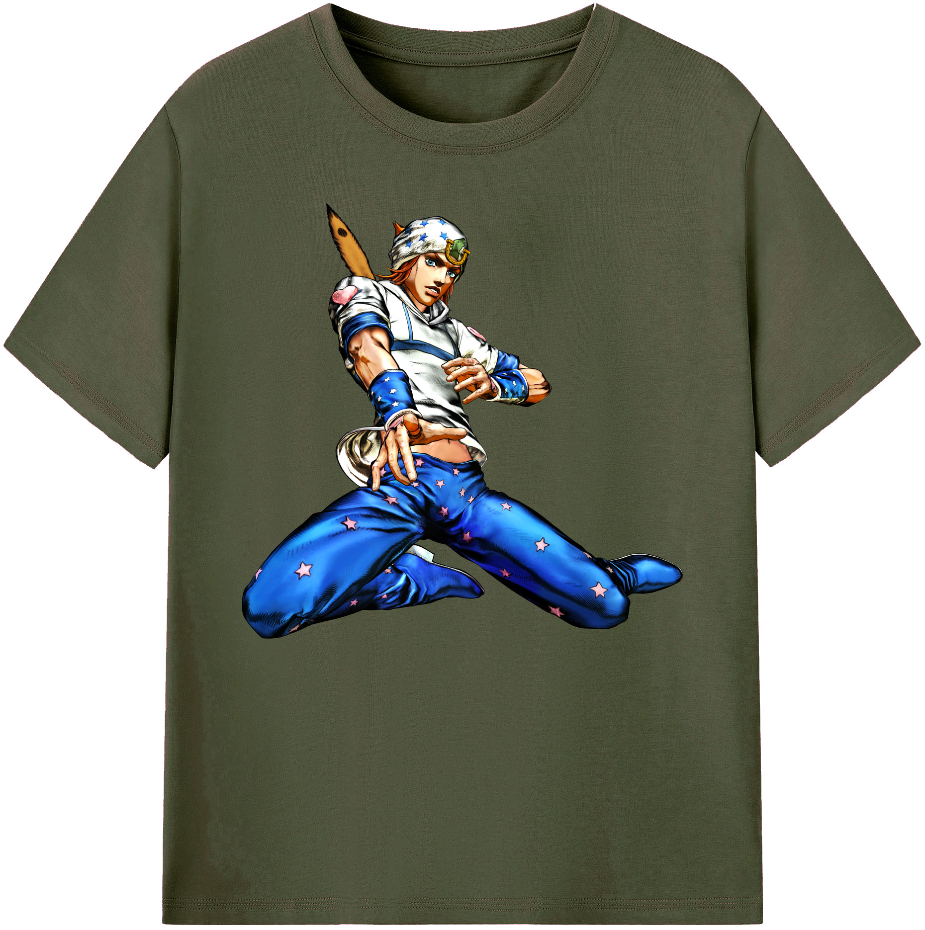 （画像用） ジョジョの奇妙な冒険 ジョナサン?ジョースター JoJo's Bizarre Adventure Jonathan Joestar 綿100％ メンズ半袖Tシャツ｜肌触りやわらか＆通気性